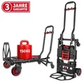 WALTER Transportwagen und Transportkarre 2-in-1, max. 150 kg, inkl. Fixierbänder