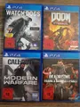 4x PS4 - Call of Duty Modern Warefare Doom Eternal Dead Rising 4 Watch Dogs
