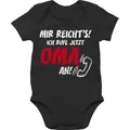 Shirtracer Shirtbody Mir reichts Ich ruf jetzt Oma an Sprüche Baby schwarz 1/3 Monate