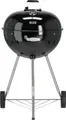 Runder Holzkohlegrill, Kugelgrill 54 cm mit Thermometer, schwarz