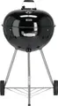 TRIZERATOP Holzkohlegrill Griglia a carbone rotonda, griglia a sfera 54 cm con termometro, nera, Runder Holzkohlegrill, Kugelgrill 54cm mit Thermometer, schwarz, Runder Holzkohlegrill, Kugelgrill 54cm mit Thermometer, schwarz
