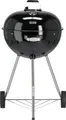 Runder Holzkohlegrill, Kugelgrill 54cm mit Thermometer, schwarz