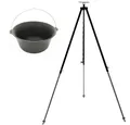 Grillplanet Schwenkgrill Gulaschkessel Set 16l Gusseisen mit Dreibein 130cm Höhenverstellung, Set
