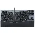 Perixx PERIBOARD-335 DE BR, ergonomische mechanische Tastatur (braune Schalter) - Schwarz