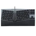 Perixx PERIBOARD-335BR DE, Kabelgebundene ergonomische mechanische Tastatur – Low-Profile Brown Tactile Switches – Programmierbare Funktion – Kompatibel mit Windows und Mac OS X – Deutsch QWERTZ