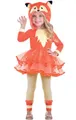 amscan 9903509 Kinderkostüm Fuchs für Mädchen 4-6 Jahre, Orange