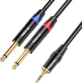 TISINO 3,5 mm auf 6,35 mm Stereo Y-Splitter Audiokabel