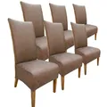 Stühle Esszimmer 6er Set Polsterstuhl Rattanstuhl Sidney Polster Lederoptik musk