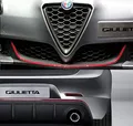 4R Quattroerre.it 19962 Profil Rot Aufkleber für Stoßstange Full vorne + hinten Alfa Giulietta