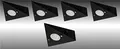 Trango 5er Set 6740-55 Küchen-Unterbauleuchte in Matt-Schwarz *COOK* Einbauleuchte - Einbaustrahler inkl. 5x 4,8 Watt LED Modul 3000K warmweiß Dreieckleuchte – Küchen-Schrankleuchte 230V erweiterbar