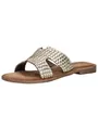 Lazamani Pantoletten Leder Pantolette, Gold