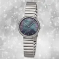 Armbanduhr Metall silber Damen Uhr Analog Regent Metallarmband URF1504