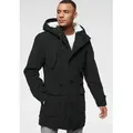 Bruno Banani Parka Winterjacke mit Teddy Fleece gefüttert und anpassbarer Kapuze schwarz 4XL (60)