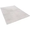 Pergamon In & Outdoor Teppich Flachgewebe Classy Creme Wellen 80x150cm