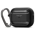 Spigen Rugged Armor Hülle Case Kompatibel mit AirPods Pro 2. Generation (2023/2022) - Schwarz