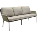 LC Garden »Como« Gartensofa 3-Sitzer Rope Taupe inkl. Kissen Loungesofa