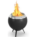 MOON 45 Feuerschale Ø 45 cm Silber / niedrig