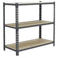 PROREGAL Schwerlastregal SMALL MULI | HxBxT 100x110x50cm | 3 Fachböden | Fachlast 200kg | Grau | Lagerregal Kellerregal Werkstattregal