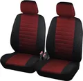 WOLTU Sitzbezüge Auto Einzelsitzbezug universal Größe, 2er Set, schwarz/rot