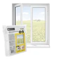 EASYmaxx Fliegengitter Fenster | Moskitonetz, Montage ohne Bohren | zuschneidbarer Insektenschutz Fenster bis 110 x 130 cm | Mückenschutz | Fliegennetz Klettband selbstklebend [Weiß]