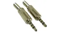2x 3,5 mm 4-polig stereo Klinkenstecker zum Löten, 3,5 mm Kopfhörerstecker Metal