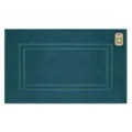 Lavea® Badematte 50 x 80 cm, Bali Badteppich aus Baumwolle, Rutschfester Badvorleger, saugstarker Badezimmerteppich, 100% GOTS Bio-Baumwolle Handtuch, Premium Frottier Duschmatte, Kiefergrün