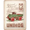 Relief-Blechschild "Mercedes Benz - Unimog 1951" - 20x15cm Email Emaille Werbung