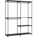 Songmics Kleiderschrank 138 cm x 43 cm x 182 cm Schwarz