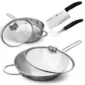Zwilling Pfannenset, Silber, Metall, Rund, kratzfest, Kochen, Pfannen