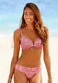 Bügel-Bikini-Top "Mae", farbenfroher Animalprint, verstellbare Träger, wattierte Cups, Gr. 38 - Cup D, lachs-bedruckt Cup D
