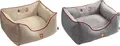 Hunter Hundesofa University, Farbe:grau, Größe:S 60 x 40 cm