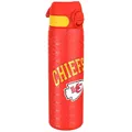 ion8 NFL Kansas City Chiefs Leichte Edelstahl Trinkflasche, 600 ml/20 oz, nicht isoliert, auslaufsicher, leicht zu öffnen, sicherer Verschluss, spülmaschinenfest, Klappdeckel, passt in Getränkehalter