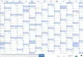 Mega-Posterplaner, blau 2026: Großer Jahresplaner in blau. Wandkalender 2026 zum Eintragen. XXL Büro-Kalender mit Ferienterminen und Feiertagen. 68 x 98 cm (Bürokalender Heye)