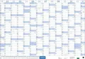 Mega-Posterplaner, blau 2026