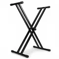 RockJam Double Braced Adjustable Keyboard Stand with Locking Straps