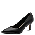 Tamaris Damen Klassische Pumps, Frauen Pumps,TOUCHit-Fußbett,Heart and Sole,modisch,klassisch,modern,Nieten,Schleifen,Black Leather,37 EU