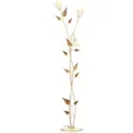 Stehleuchte, Weiß, Beige, Metall, Glas, Blätter,Blätter, 55x175x55 cm, Lampen & Leuchten, Innenbeleuchtung, Stehlampen, Stehlampen