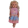 LIMDIX Anziehpuppe Babypuppe Reborn-Puppe Vinyl, lebensecht, Mädchen 55 cm, Blond