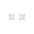Swarovski Attract Ohrstecker, Kissenschliff, Weiß, Rhodiniert