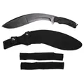 Schwarze Kukri MACHETE mit 2 Beingurten Beil Arbeitsmesser AXT Messer Scheide