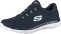 Skechers Damen Summits 12985 Turnschuhe, Navy Mesh/ White Trim, 40 EU