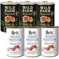 BRIT Care Mono Protein Lamb & Rice 3x400g + WILD FARM Monoprotein Pork 3x400g