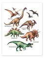 Posterlounge Poster Editors Choice, Die Namen der Dinosaurier, Kinderzimmer Kindermotive