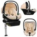 Lionelo ASTRID i-Size SET Kindersitz mit Basis 40-87 cm Babyschale ISOFIX Montage, 3-Punkt-Gurte Seitenschutz, Dri-Seat-Einlage, i-Size R129