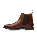 Clarks Herren Jaxen Easy Chelsea-Stiefel, Black Leather, 40.5 EU