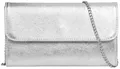 Caspar Clutch Abendtasche Metallic Leder Damen Tasche - PREMIUM LINE - Modell No.779, leicht, elegant & langlebig- 100% Echtleder - Handmade in Italy