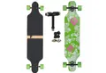 FunTomia Longboard Longboard in 3 Flex Stufen Camber Ahornholz + T-Tool mit LED Rollen, Camber Twin Tip