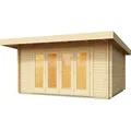 LASITA MAJA Gartenhaus SUSSEX, BxT: 410x320 cm, (Set, inkl. Fussbodenbretter zum verlegen) beige