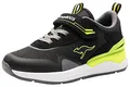 KangaROOS Unisex Kinder Kd-gym Ev Sneaker, Jet Black Neon Yellow 5062, 38 EU