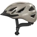 ABUS Stadthelm Urban-I 3.0 - Fahrradhelm mit Rücklicht, chirm und Magnetverschluss - für Damen und Herren - Grau Glänzend, Größe S (51-55 cm) - Grau